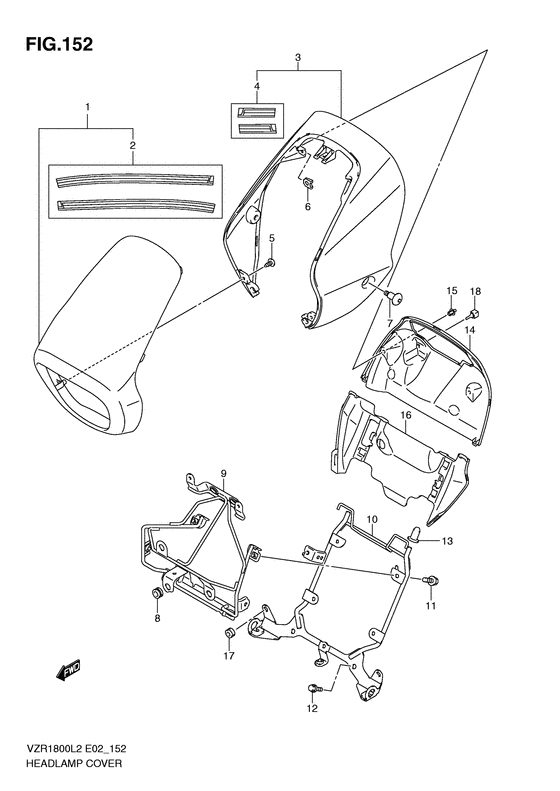 Headlamp cover  front fender