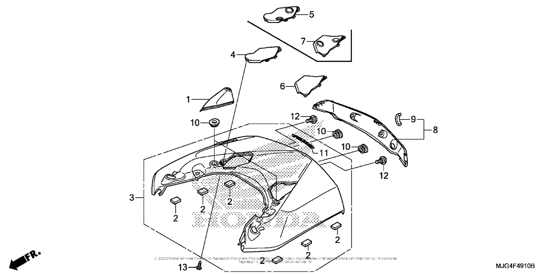 Rear Center Top Cover