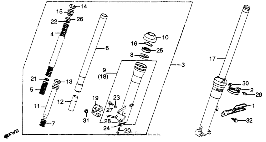 Xl500s front fork 79-81