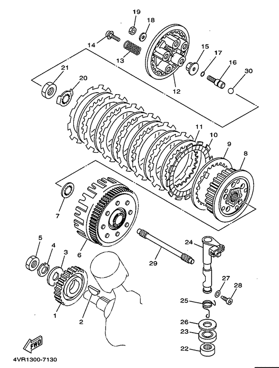 XVS650 Сцепление