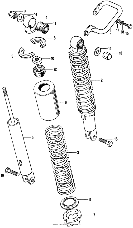 Rear shock absorber k4