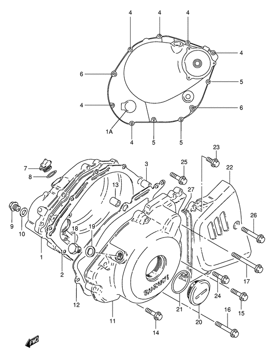 Crankcase cover ass`y  (v