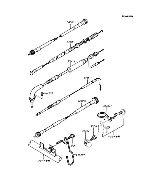 KMX125 Тросы управления