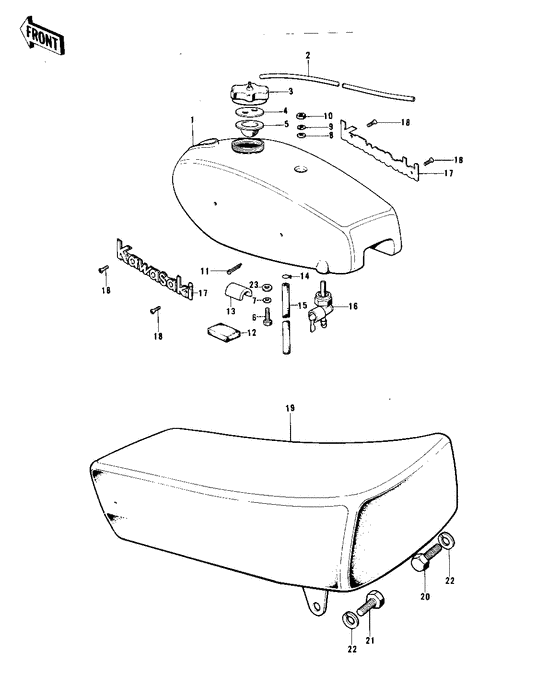 Fuel tank/seat