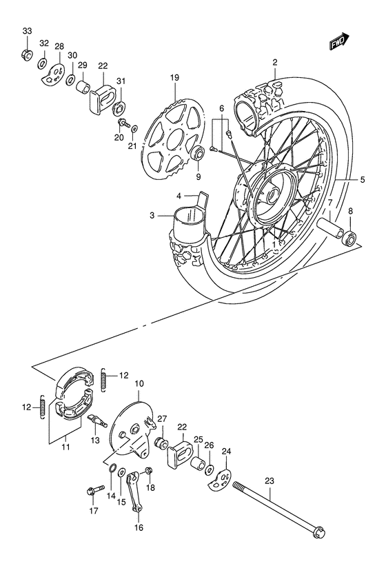 Rear wheel complete assy