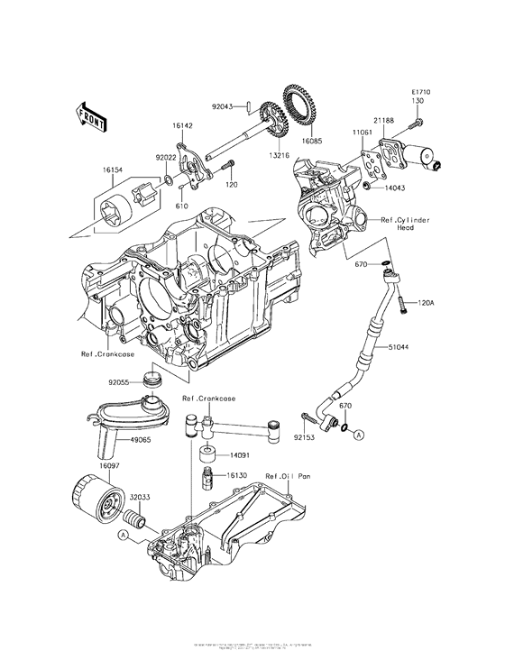 ZG1400 Масляный насос и фильтр