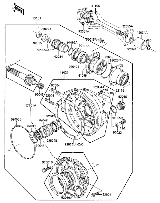 Drive shaft/final gears