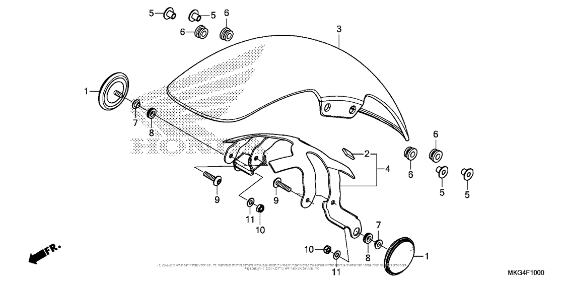 CMX500 (ABS) Переднее крыло