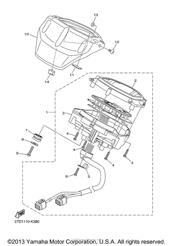 XVS1300CU Приборы