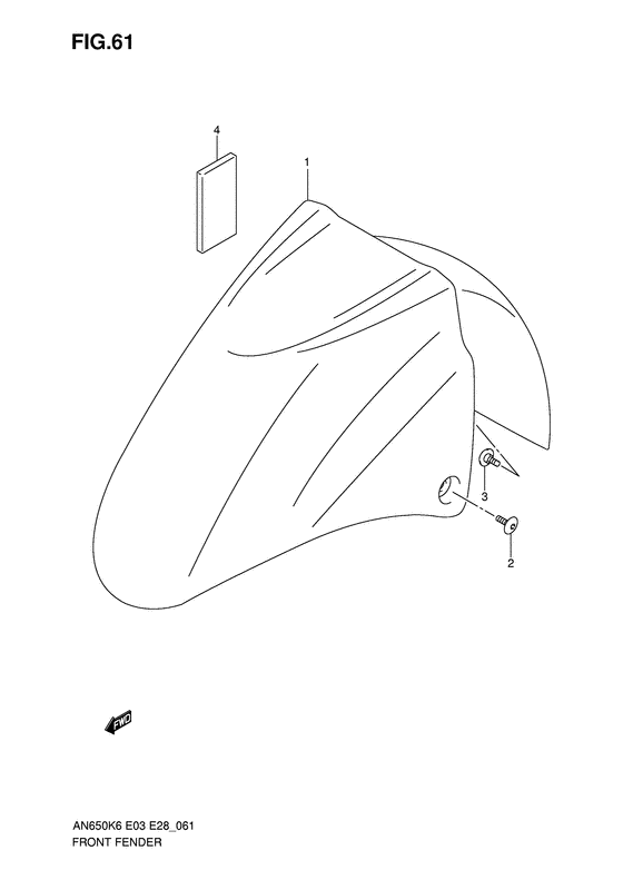 AN650 (ABS) Переднее крыло