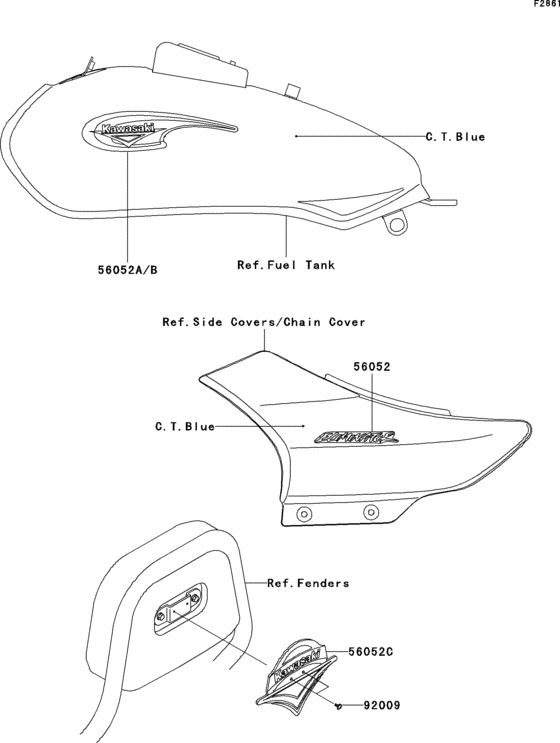 BN125 Decals(blue)(a6f)
