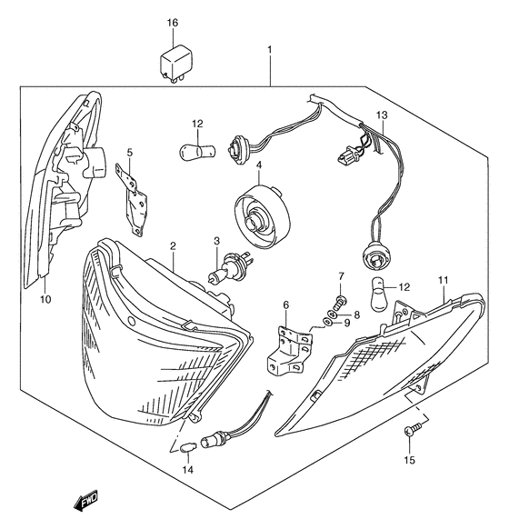 Front combination lamp