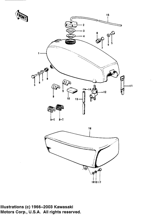 Fuel tank/seat
