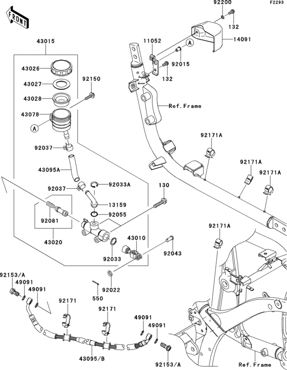 VN900 Задний торм цилиндр