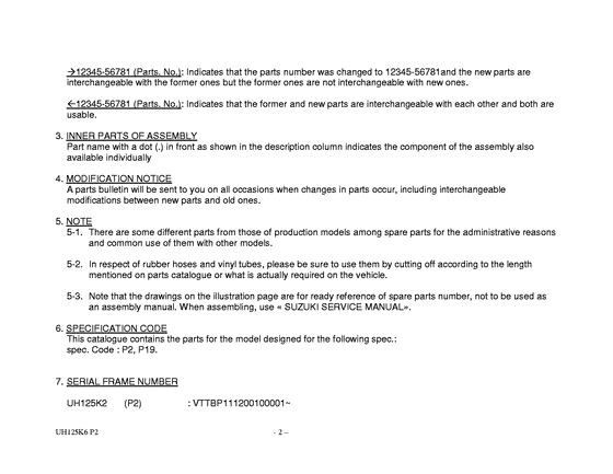 UH125 Catalog preface