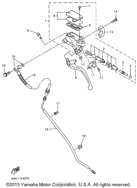 XVZ13AH Главный тормозной цилиндр