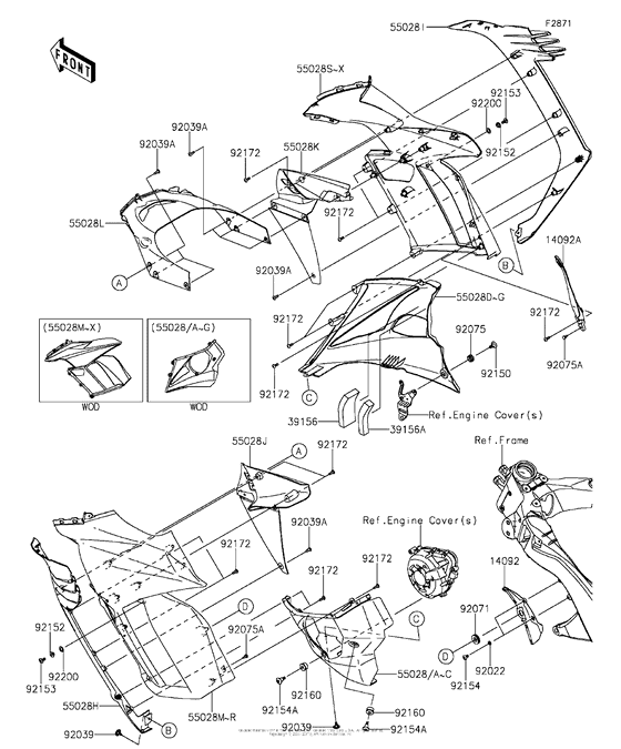 ZX1000 Cowling(1 / 2)(Center)