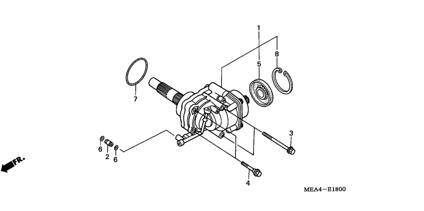 VTX1300S Вал крестовой