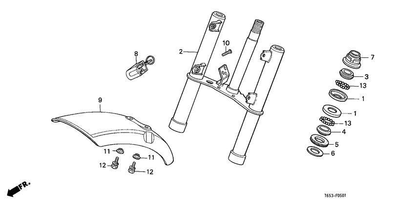 Front fork/horn