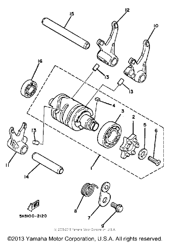 Shift cam-fork