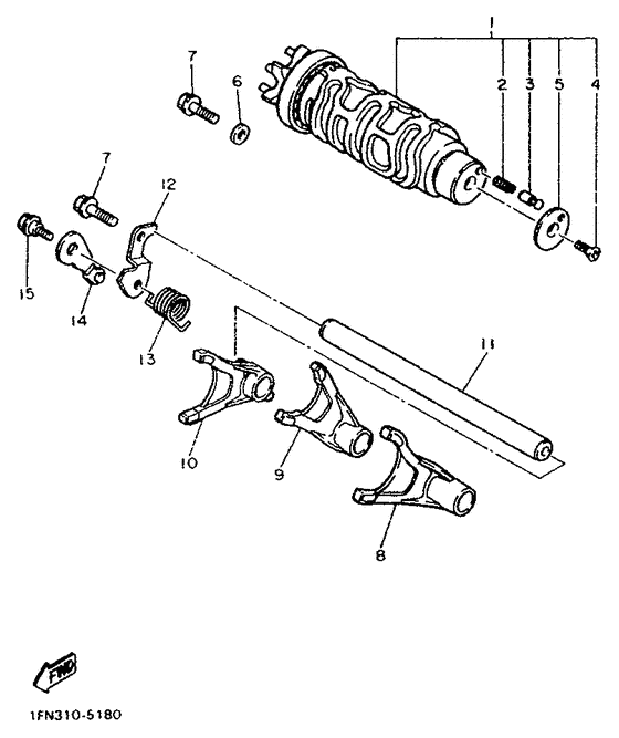 Shift cam. fork