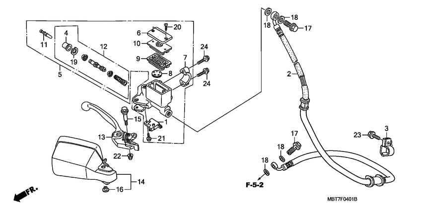 Fr. brake master cylinder