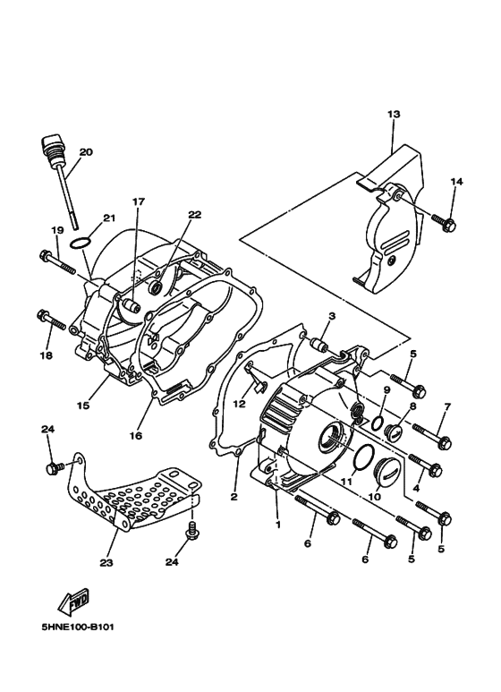 Crankcase cover ass`y  (v