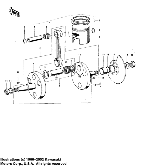 Crankshaft/piston/rotary valve