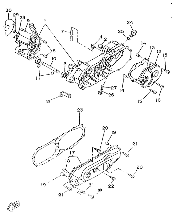 CW50RS Картер двигателя