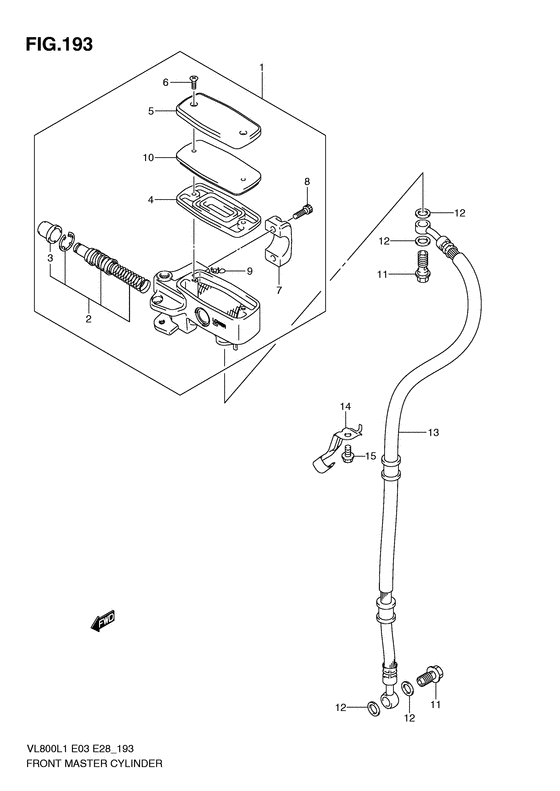 VL800 Передний тормозной цилиндр