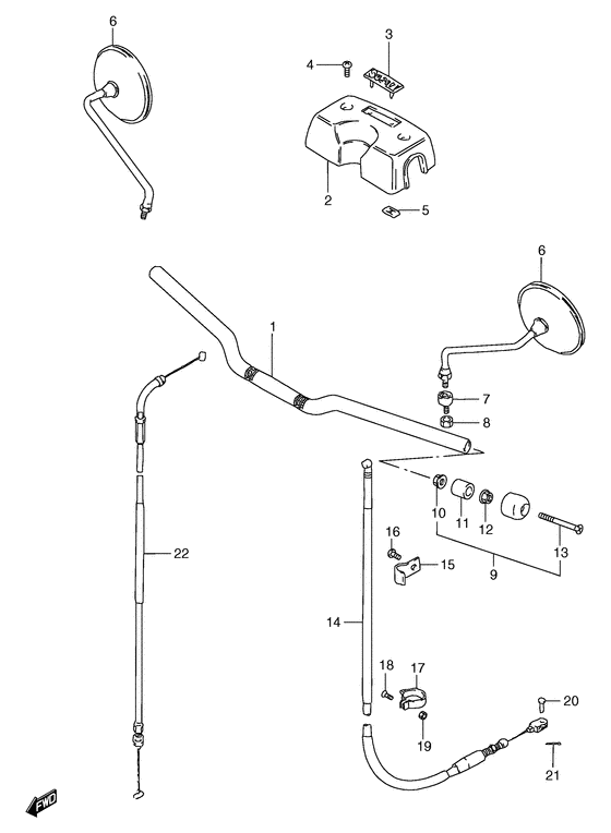 Handlebar - front cable
