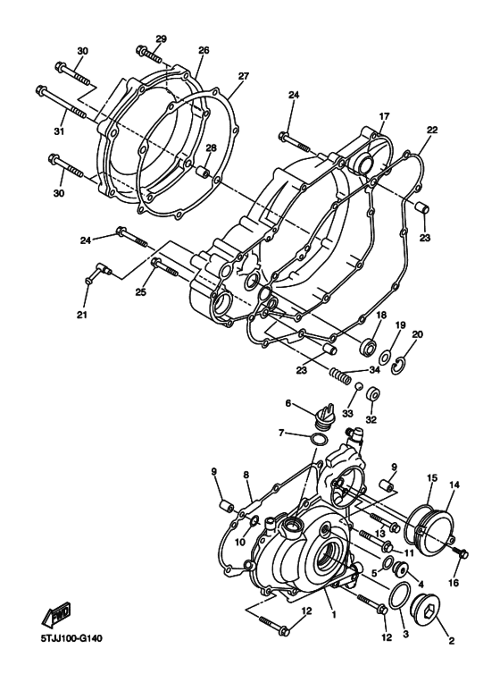 Crankcase cover ass`y  (v