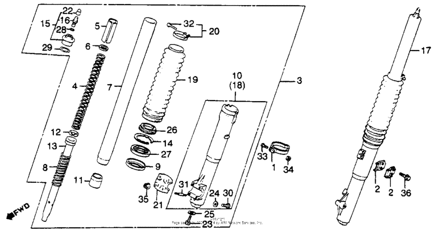 Xl500r front fork 82