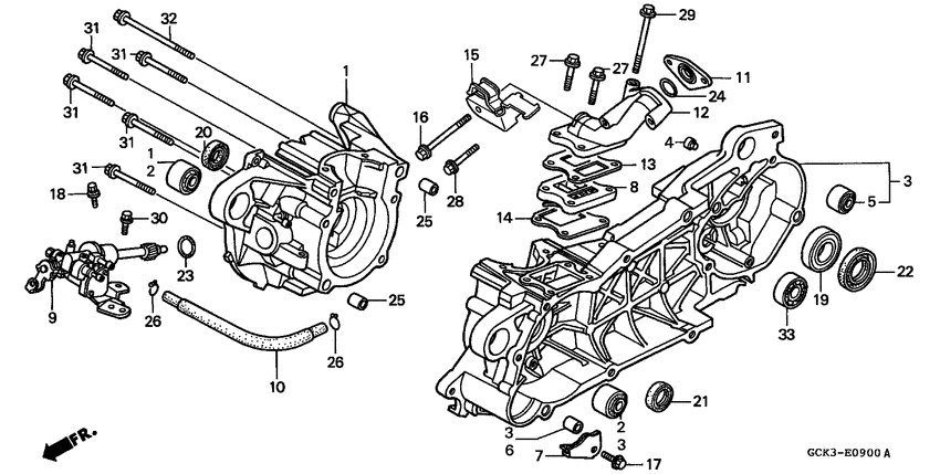 Crankcase/oil pump