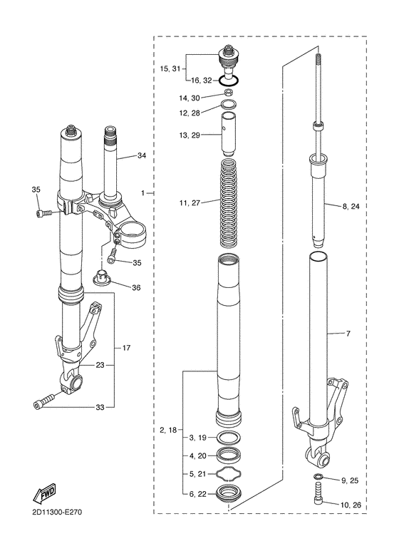 FZ1-S Передняя вилка