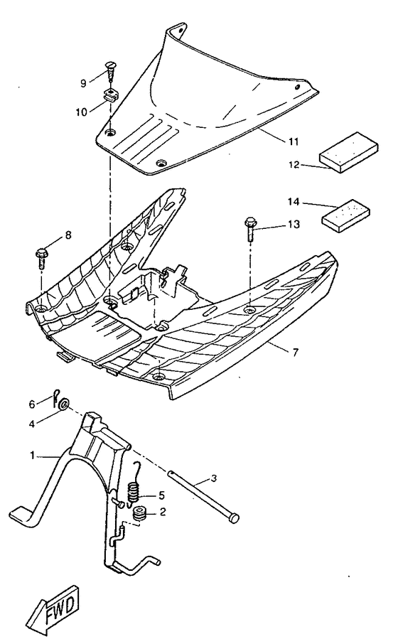 CW50RS Stand. footrest