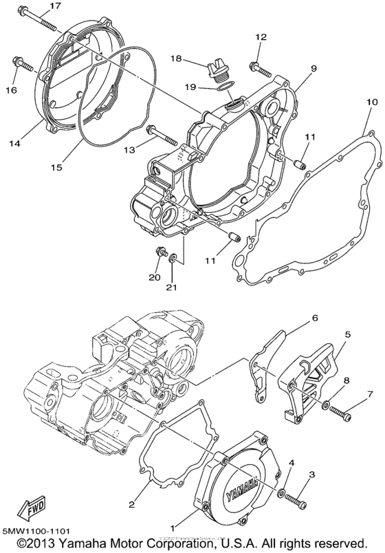 YZ250P Боковые крышки