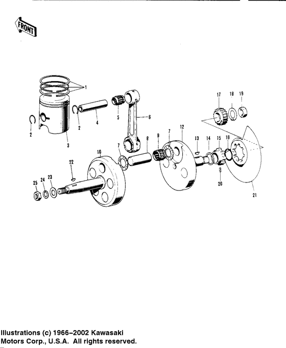 Crankshaft/piston/rotary valve