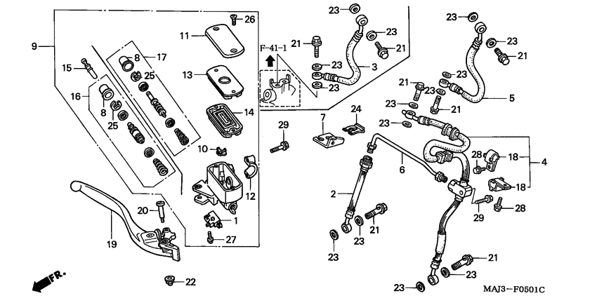 Fr. brake master cylinder