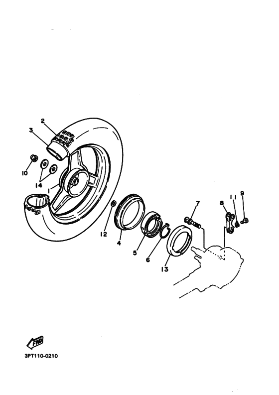 Rear wheel complete assy