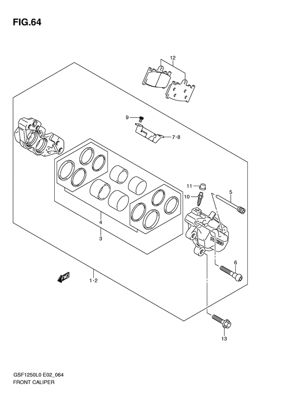 GSF1250 (ABS) Передний суппорт