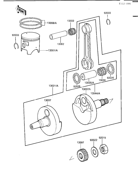Crankshaft/piston
