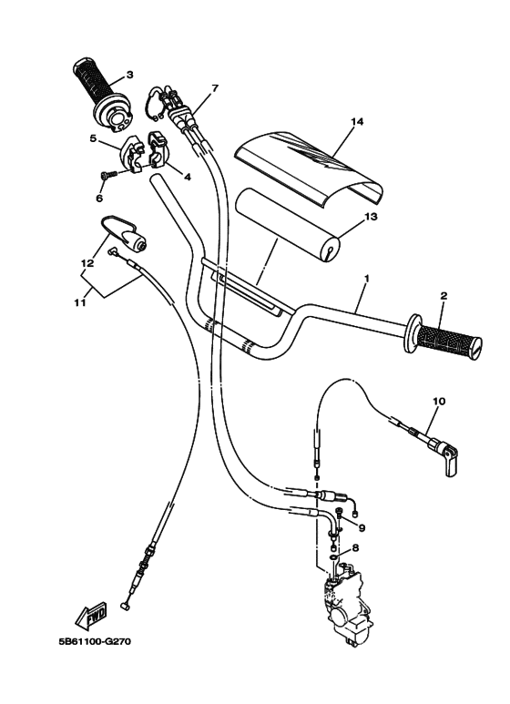 Steering handle & cable