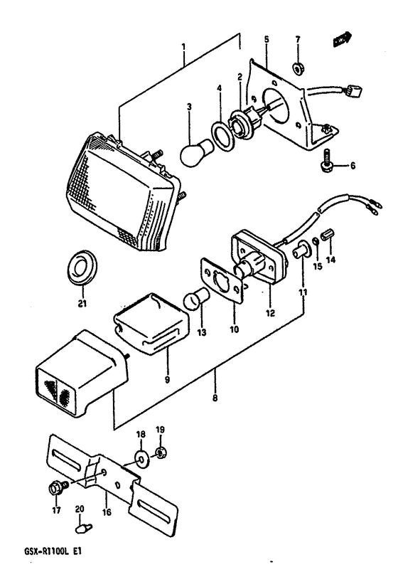 Tail lamp-license lamp