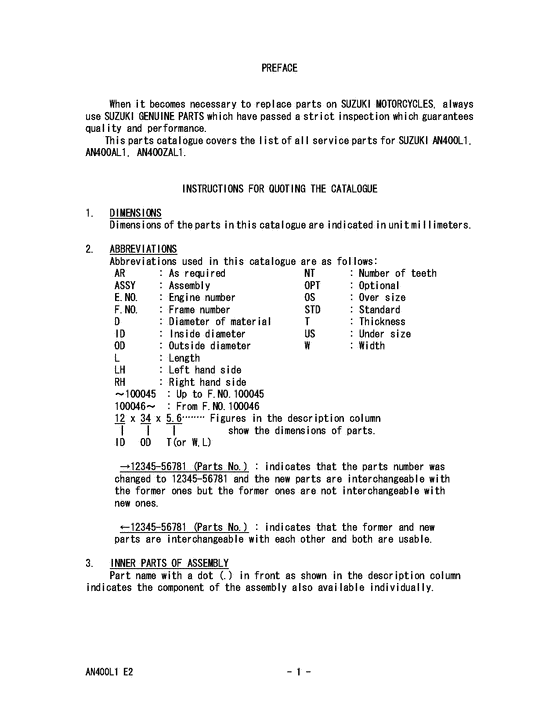 AN400Z (ABS) Catalog preface