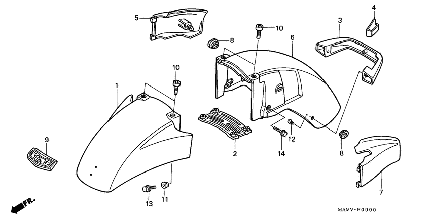 GL1500A Переднее крыло