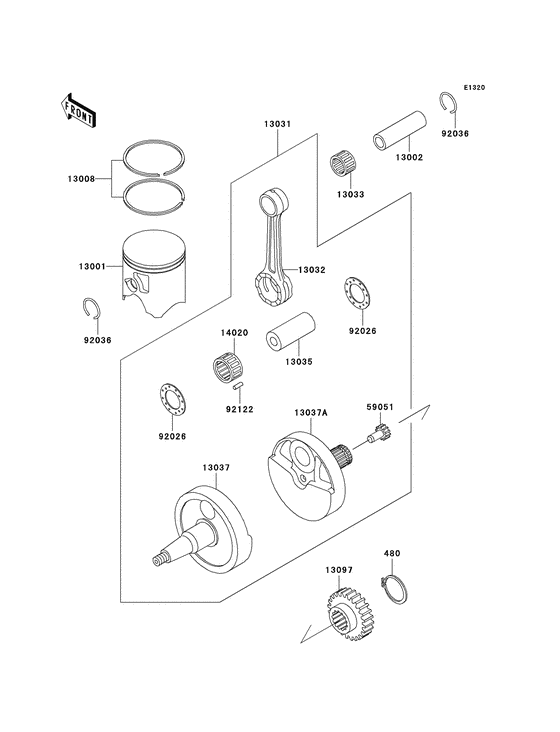 Crankshaft/piston