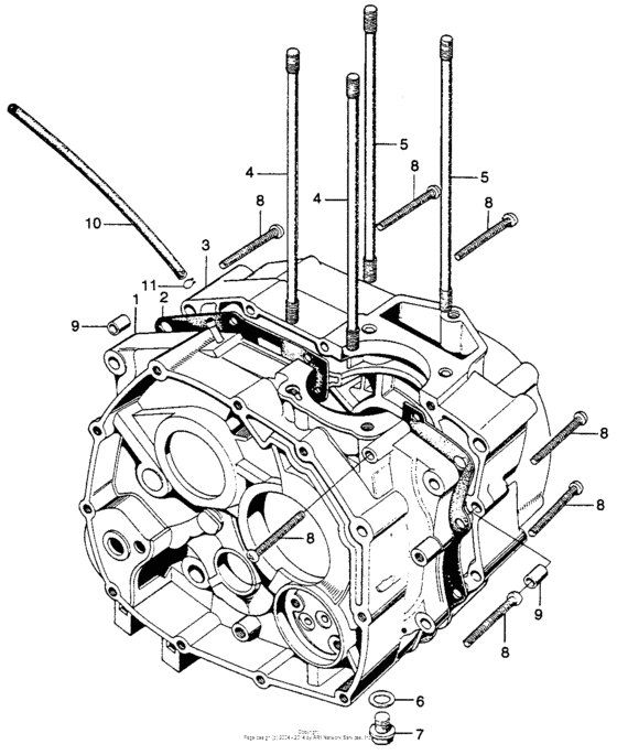 Right crankcase + left crankcase