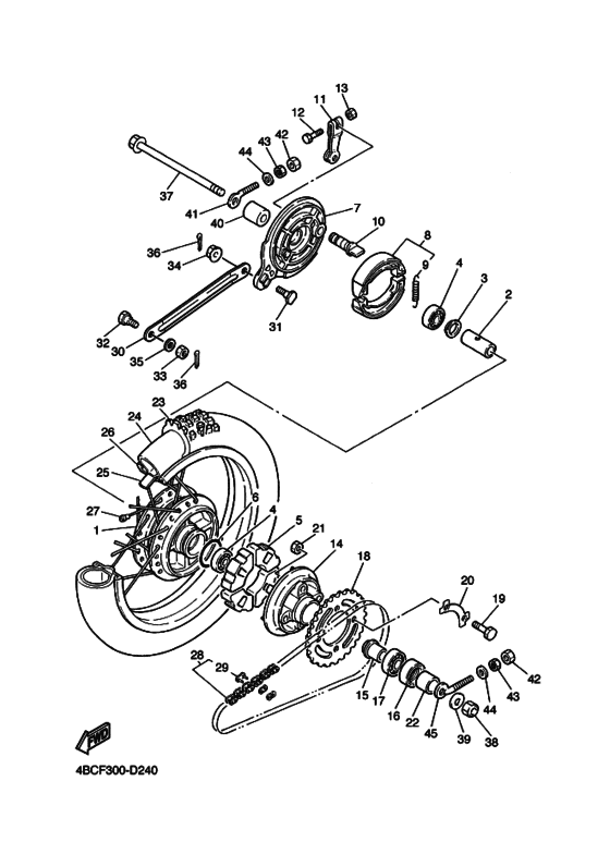 Rear wheel complete assy