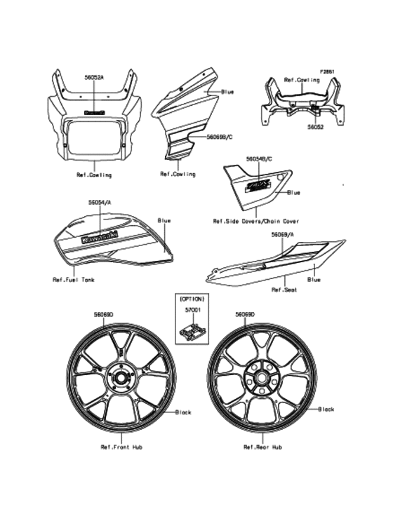 ZR1200 デカール(ブルー)(DEF)